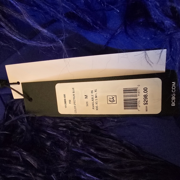 BCBGMAXAZRIA Arctic Faux Fur Coat in Spectrum Blue - Picture 6 of 9